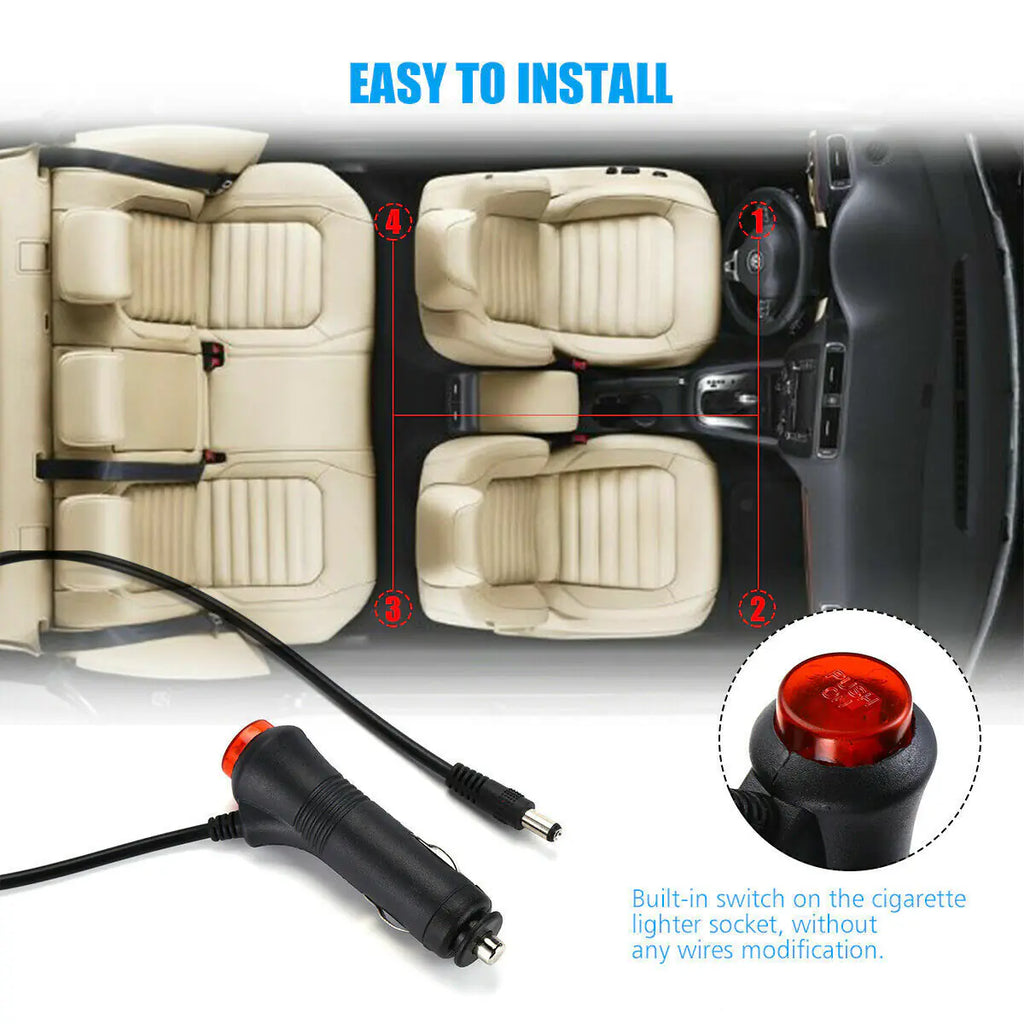 4-Piece RGB Interior LED Car Light Kit — Bluetooth App Control + Music Sync